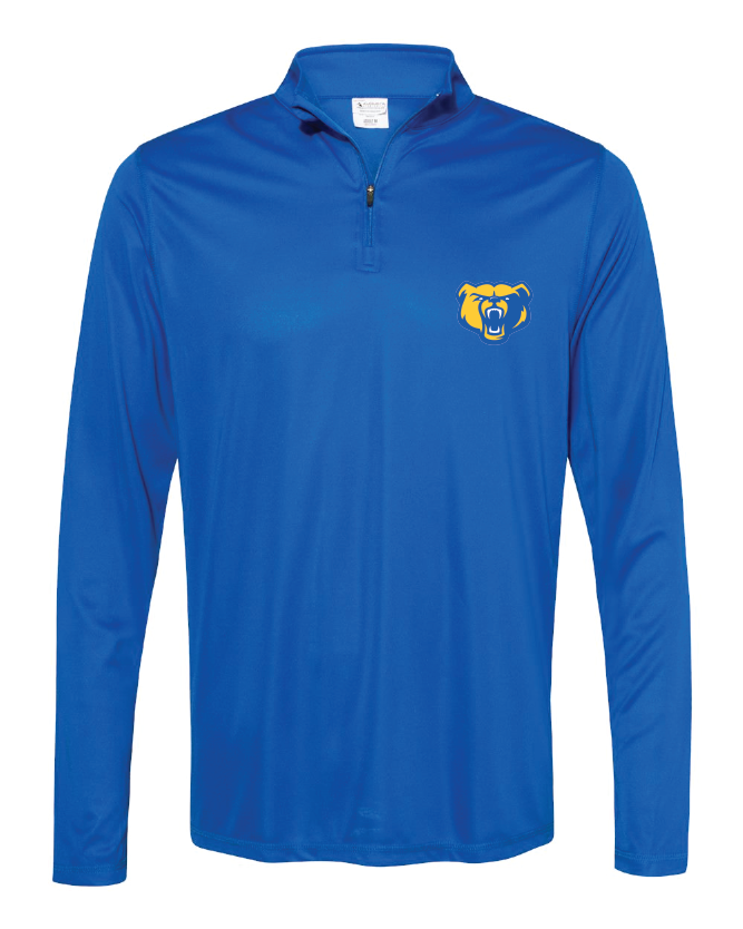 Lyndhurst Basketball Performance Quarter-Zip Pullover Embroidered - Royal