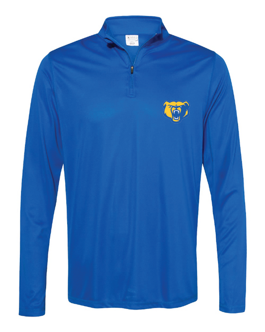 Lyndhurst Basketball Performance Quarter-Zip Pullover Embroidered - Royal