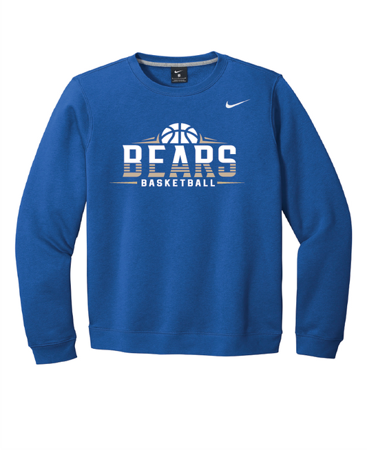 Lyndhurst Basketball Bears Nike Club Fleece Crew - Royal