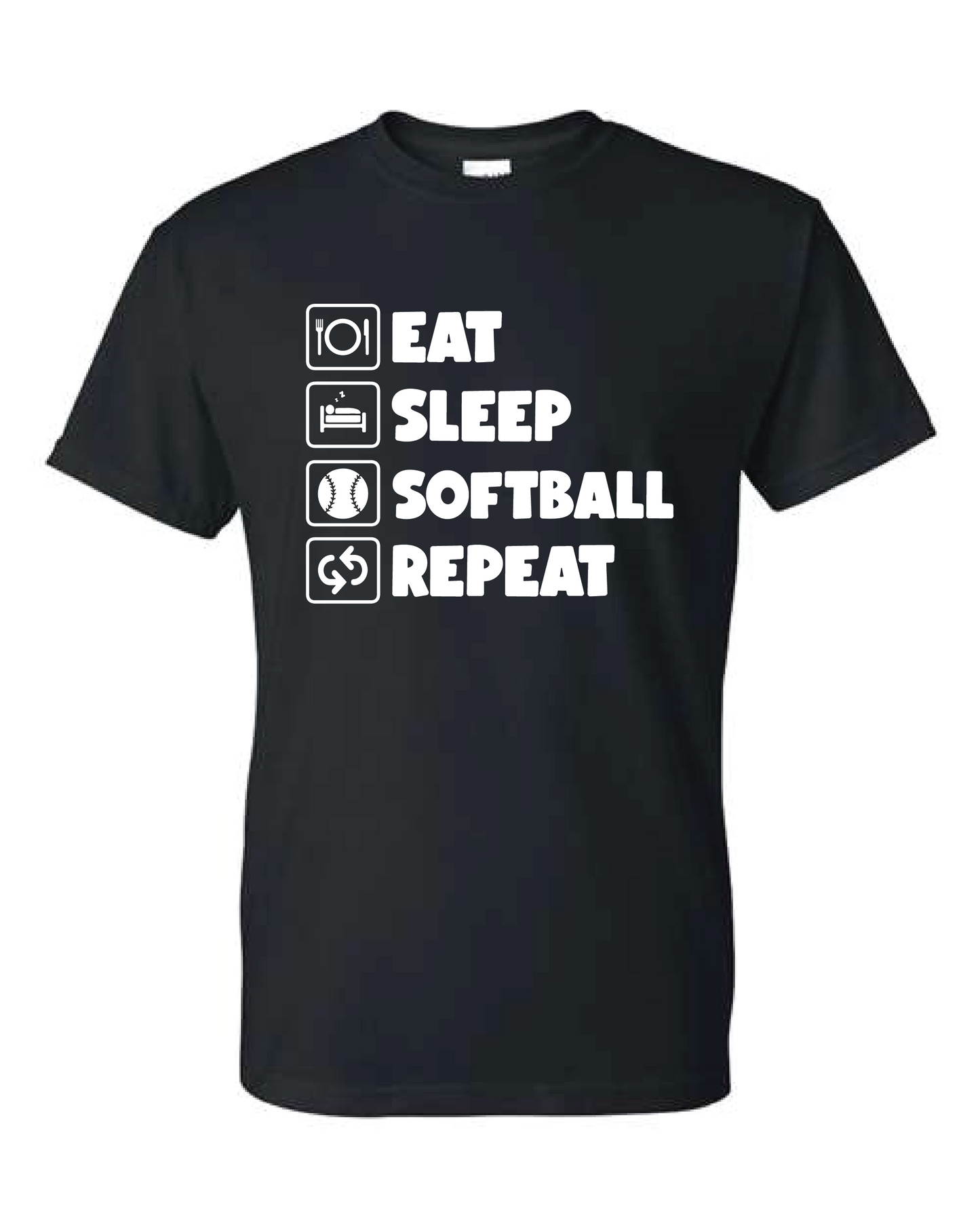 Nutley Softball Sleep Tee Black