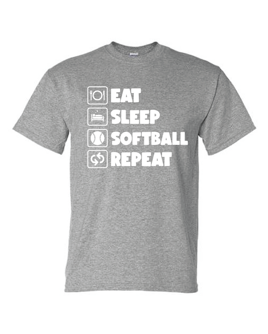 Nutley Softball Sleep Tee Grey