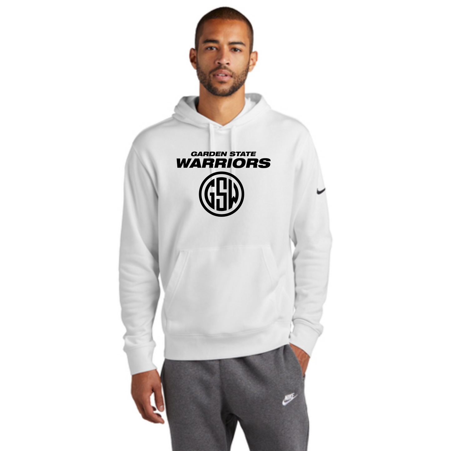 Nike Club Fleece Sleeve Swoosh Pullover Hoodie - GSW Winter 2023 WARRIORS