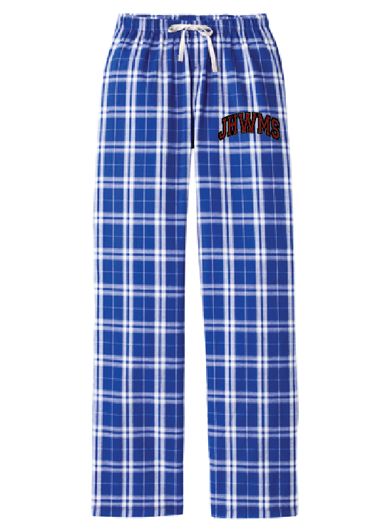 JHWMS Arc Logo Women’s Flannel Plaid Pant - Royal Blue