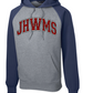 JHWMS Arc Logo Raglan Colorblock Pullover Hooded Sweatshirt - Navy