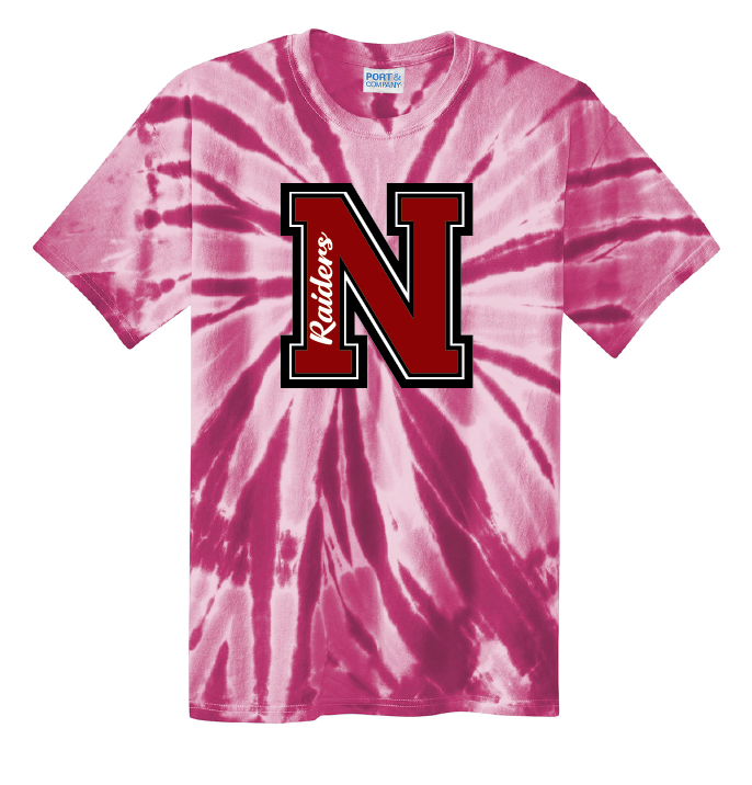 JHWMS Varsity N Tie-Dye Tee - Maroon