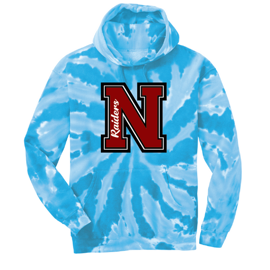 JHWMS Varsity N Tie-Dye Pullover Hooded Sweatshirt - Turqoise