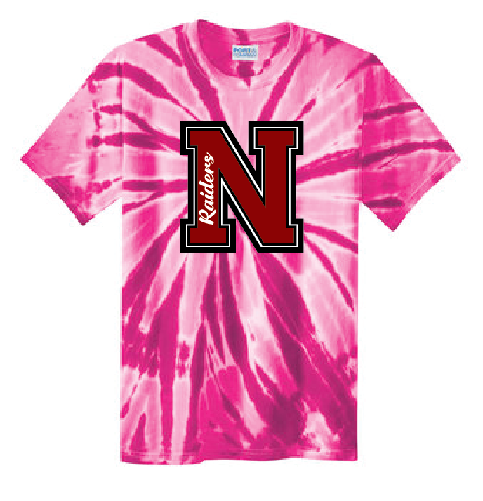 JHWMS Varsity N Tie-Dye Tee - Pink