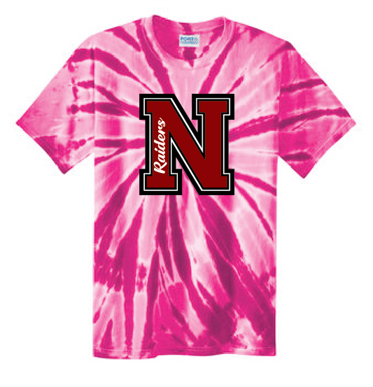 JHWMS Varsity N Tie-Dye Tee - Pink