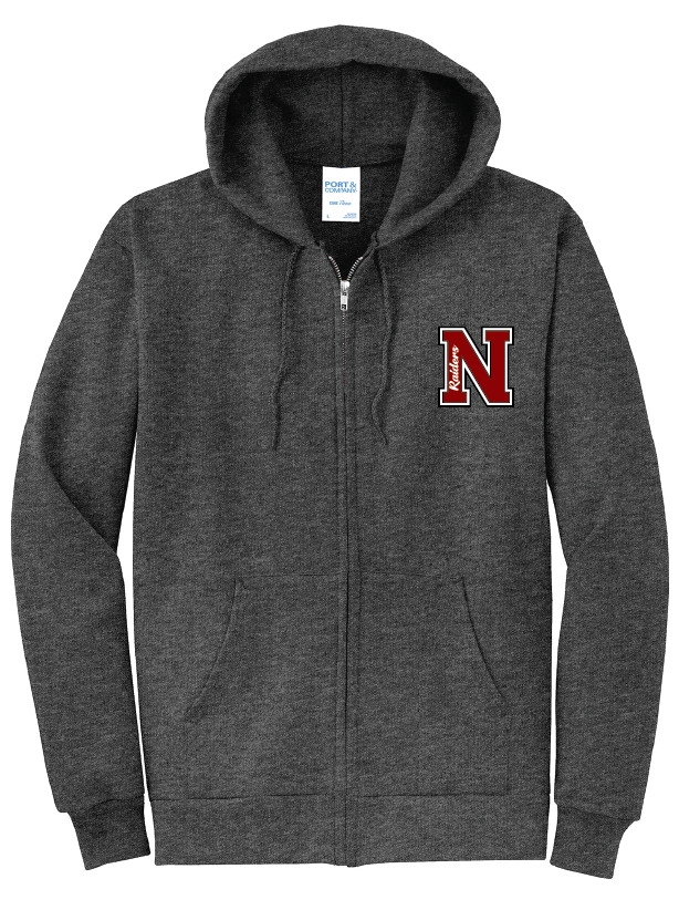 JHWMS Varsity N Core Fleece Full-Zip Hooded Sweatshirt - Graphite