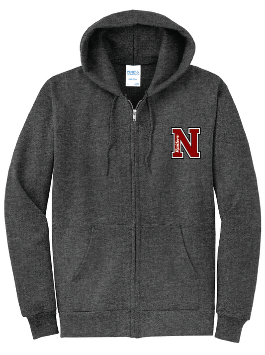 JHWMS Varsity N Core Fleece Full-Zip Hooded Sweatshirt - Graphite