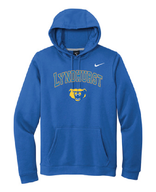 Lyndhurst Basketball Arc Logo Nike Club Fleece Hoody - Royal