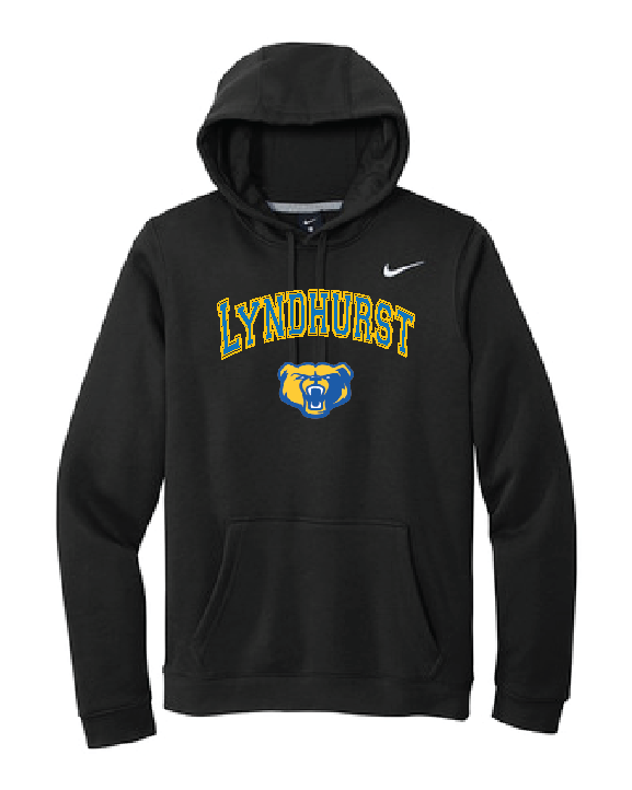 Lyndhurst Basketball Arc Logo Nike Club Fleece Hoody - Black