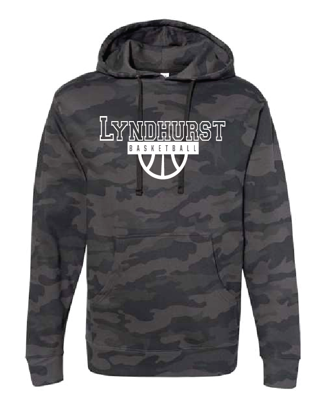 Lyndhurst Basketball CAMO INDEPENDENT TRADING HOODIE - Black Camo