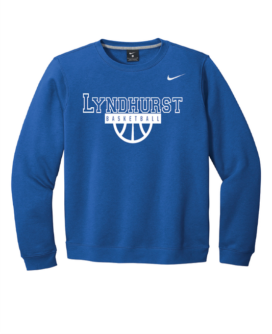 Lyndhurst Basketball Nike Club Fleece Crew - Royal
