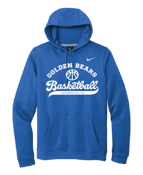 Lyndhurst Basketball Script Nike Club Fleece Hoody - Royal