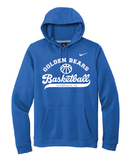 Lyndhurst Basketball Script Nike Club Fleece Hoody - Royal