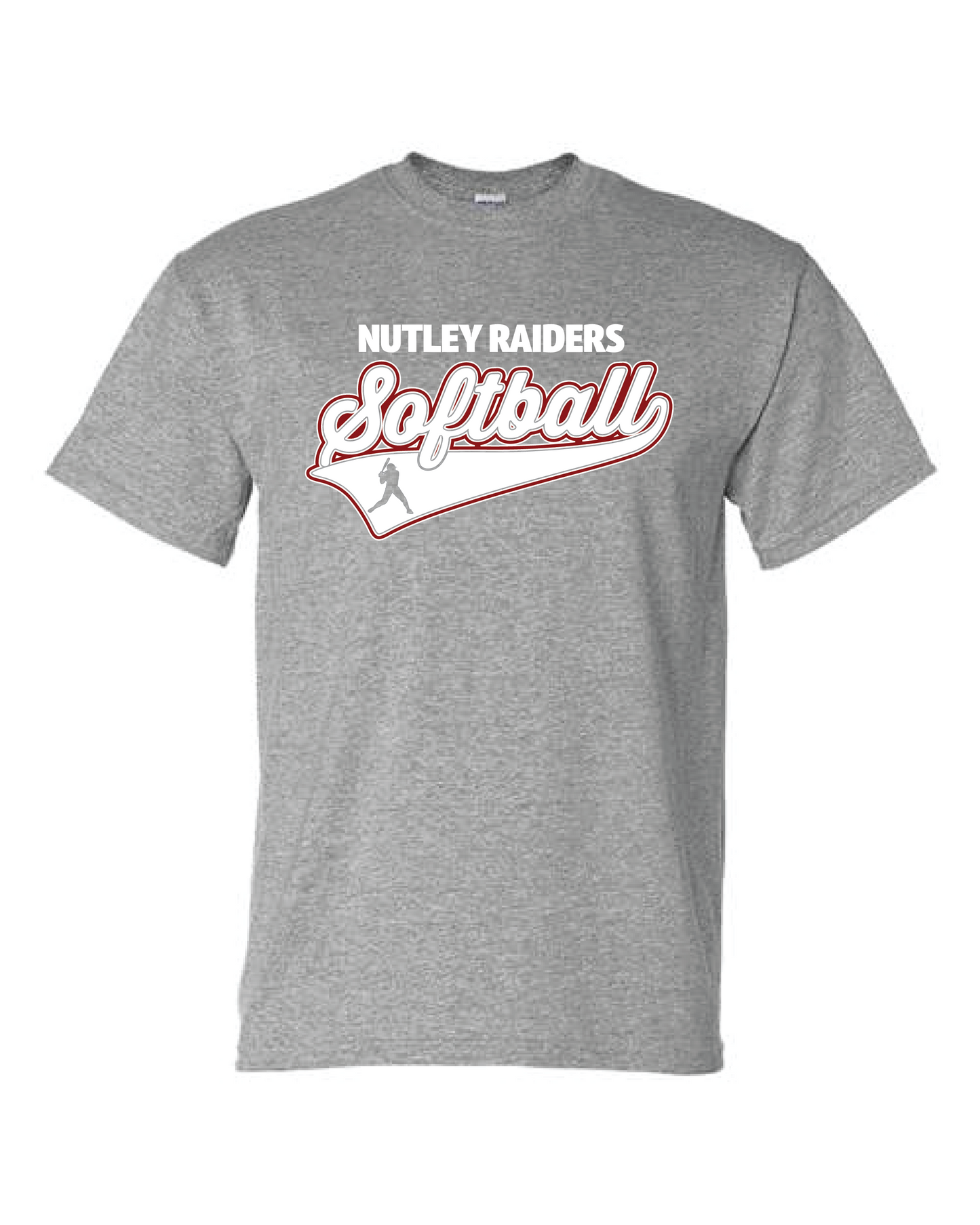 Nutley Softball Script Tee Grey