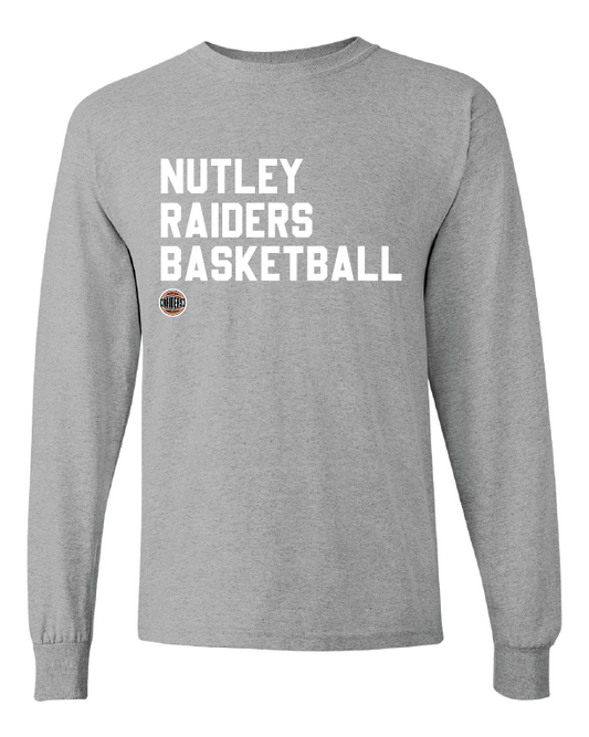Nutley Basketball - L/S T-shirt - Grey