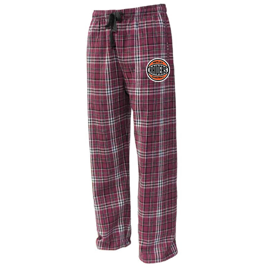 Nutley Raiders Basketball Flannel Pants - Maroon