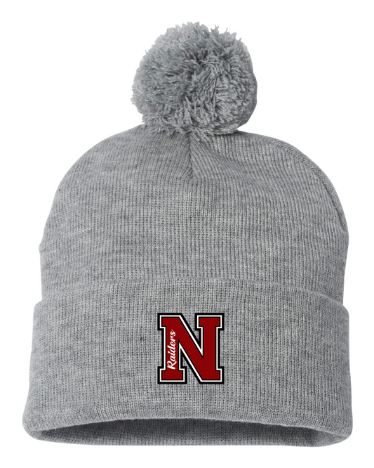 Nutley Embroidered Beanie - Light Grey