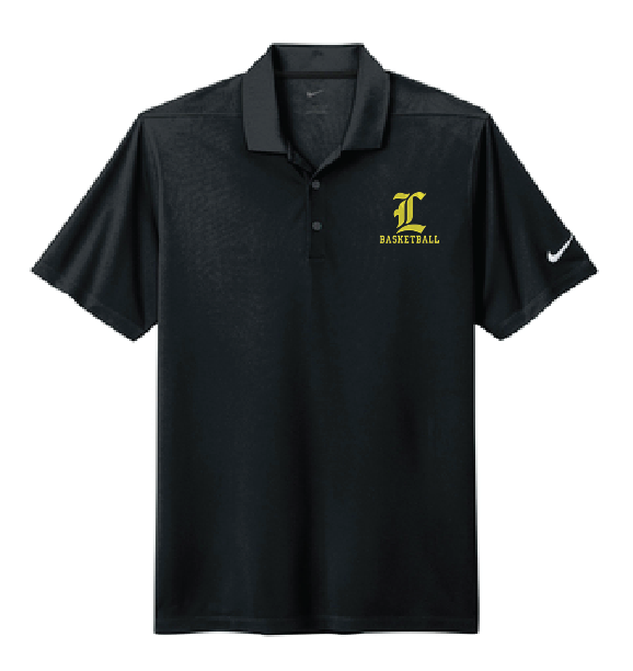 Lyndhurst Old English L Embroidered Nike Dri-FIT Micro Pique 2.0 Polo - Black
