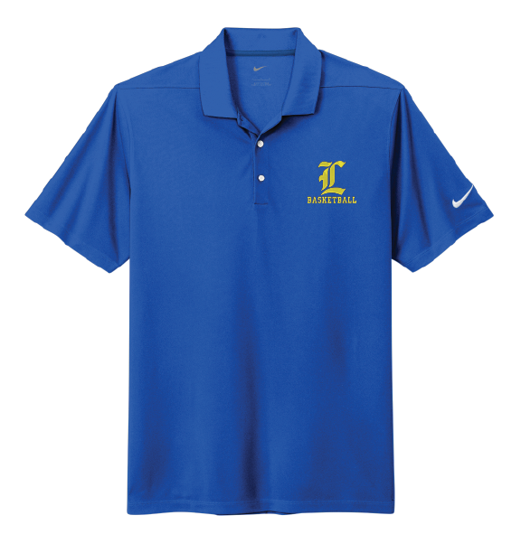 Lyndhurst Old English L Embroidered Nike Dri-FIT Micro Pique 2.0 Polo - Royal