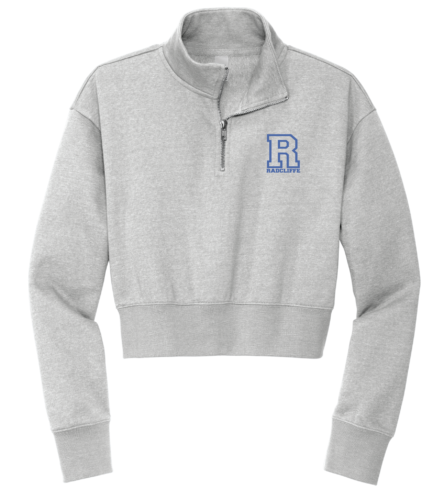 Radcliffe R Cropped Fleece 1/2-Zip - Heather Grey