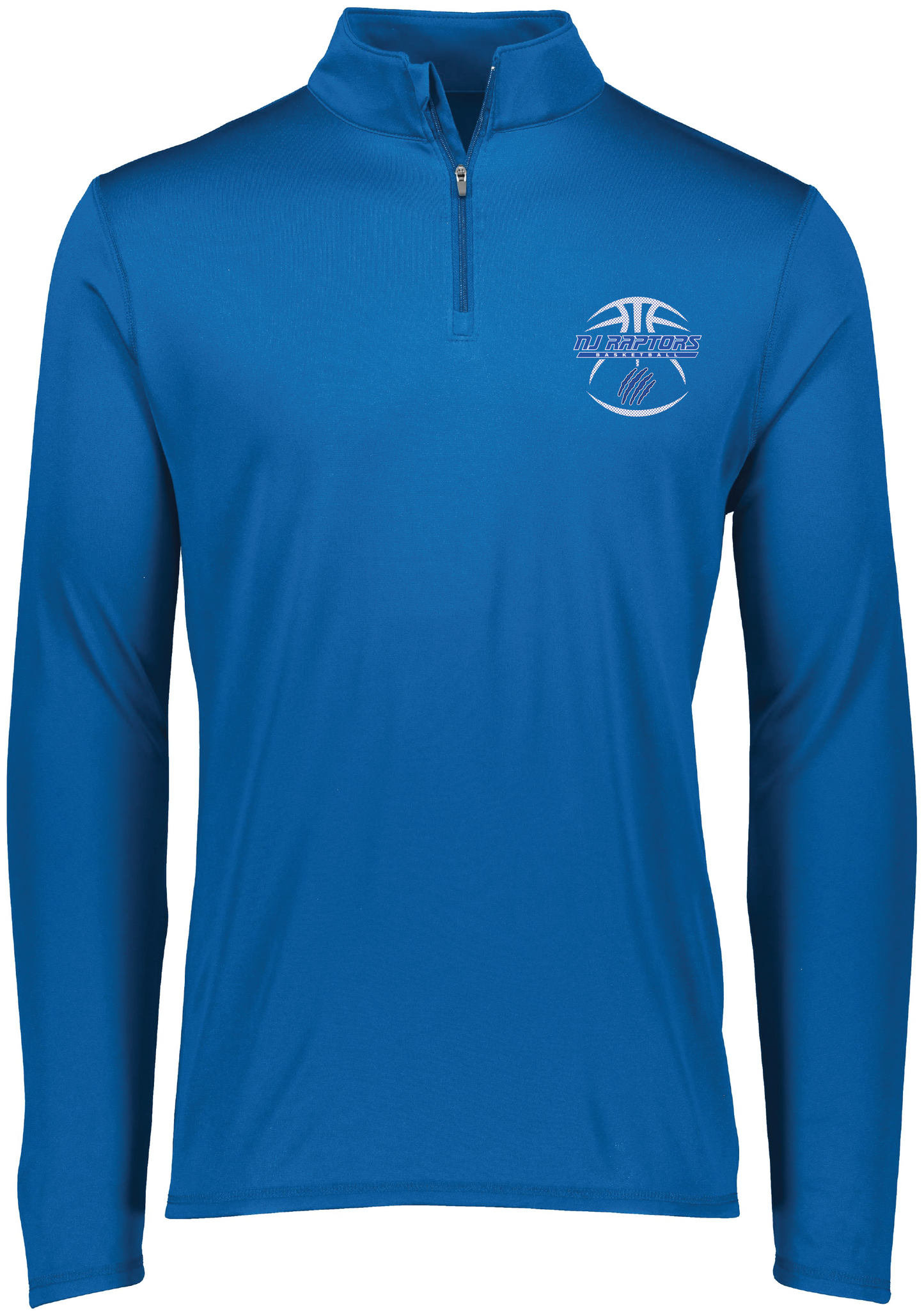 NJ Raptors Basketball Performance Quarter Zip Pullover Embroidered Royal