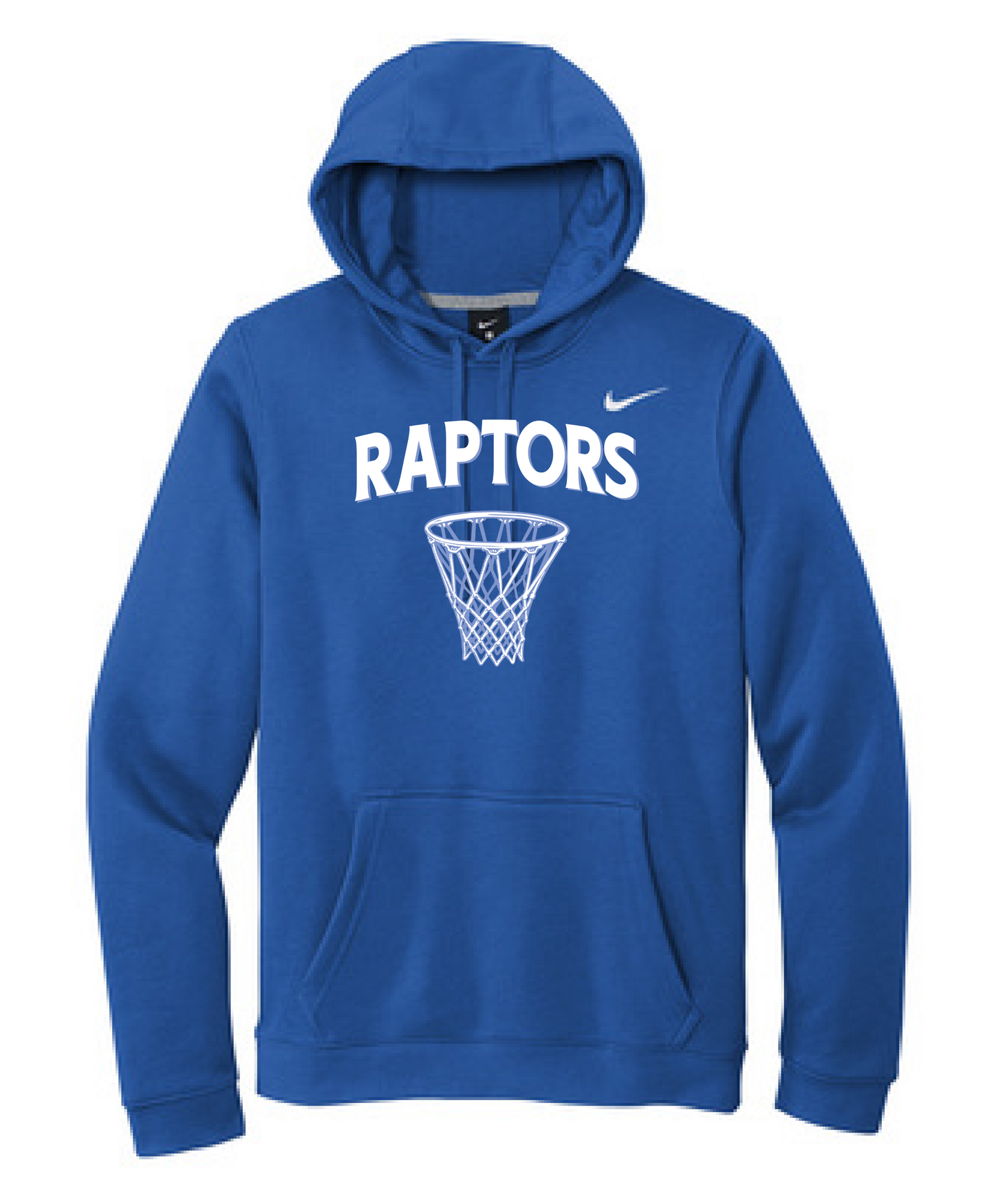 NJ Raptors Basketball Hoop Logo Nike Club Fleece Hoody Royal