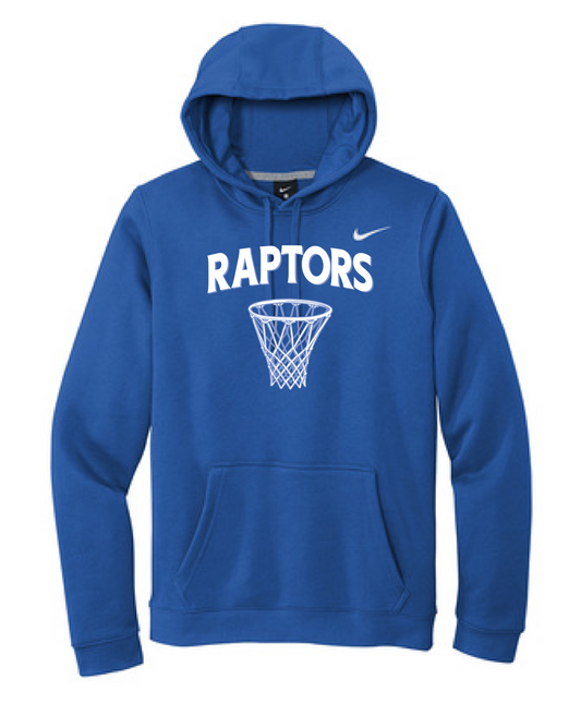 NJ Raptors Basketball Hoop Logo Nike Club Fleece Hoody Royal