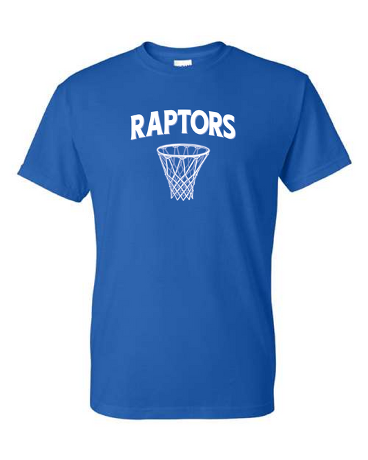NJ Raptors Basketball Hoop Logo Tshirt Royal