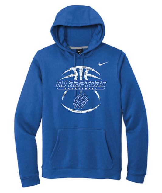 NJ Raptors Basketball Logo Nike Club Fleece Hoody Royal