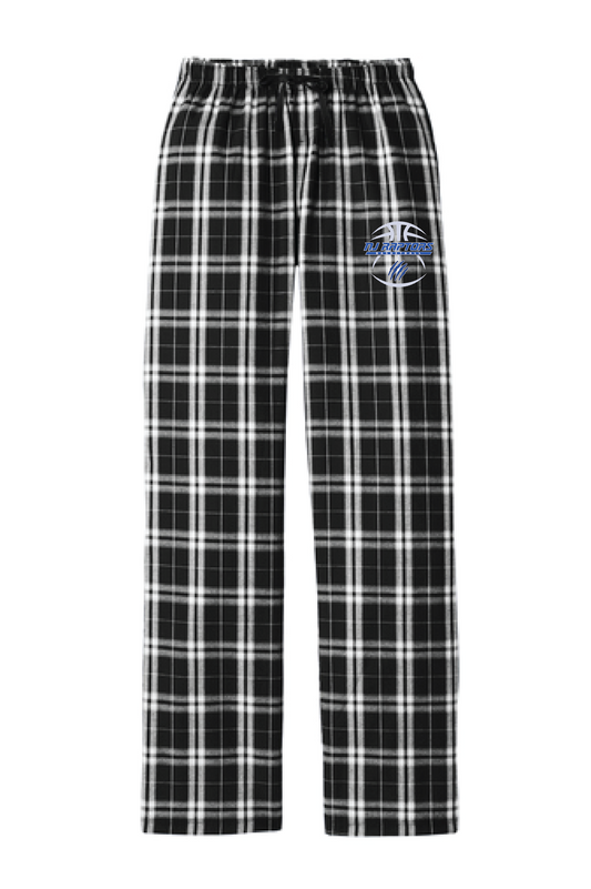 NJ Raptors Basketball Women’s Flannel Plaid Pant Black