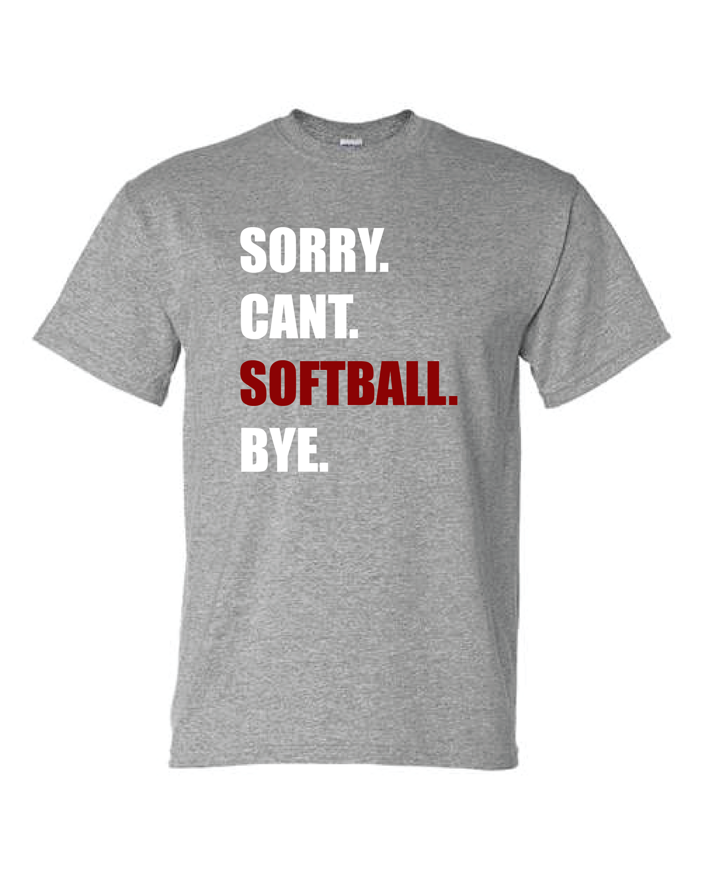 Nutley Softball Bye Tee Grey