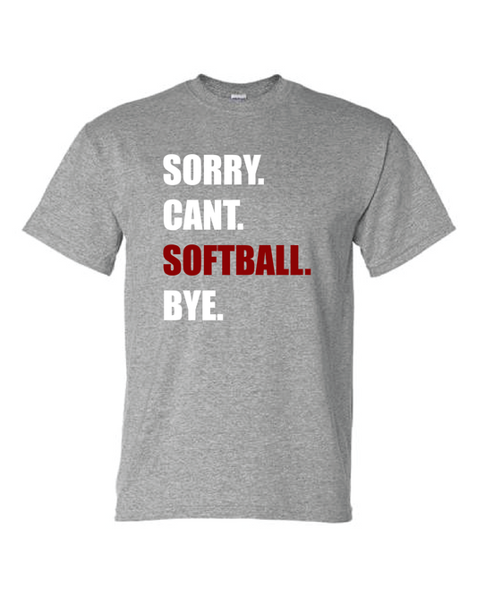 Nutley Softball Bye Tee Grey