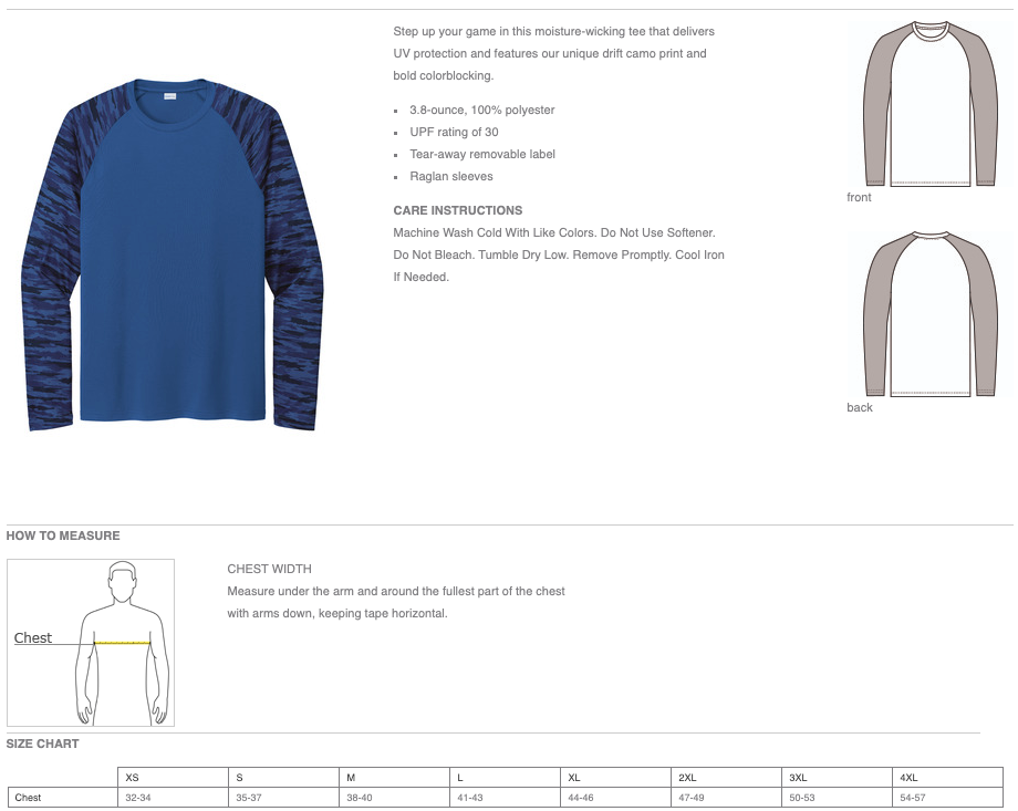 JHWMS Arc Logo Drift Camo Colorblock Long Sleeve Tee - Navy