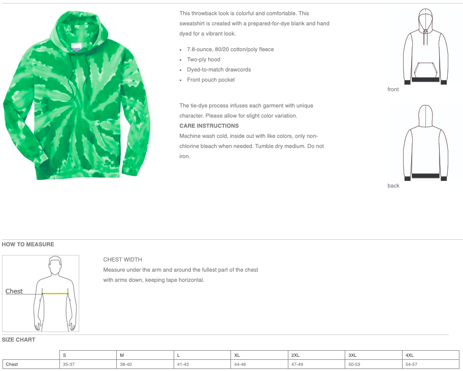 JHWMS Varsity N Tie-Dye Pullover Hooded Sweatshirt - Black