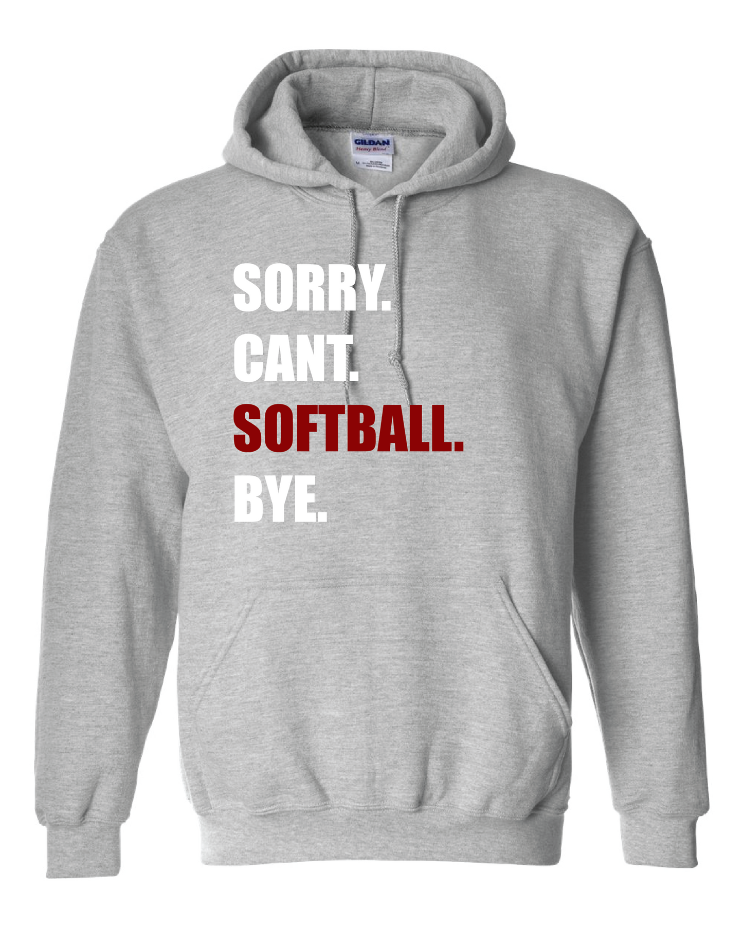 Nutley Softball Bye Hooded Sweatshirt Grey