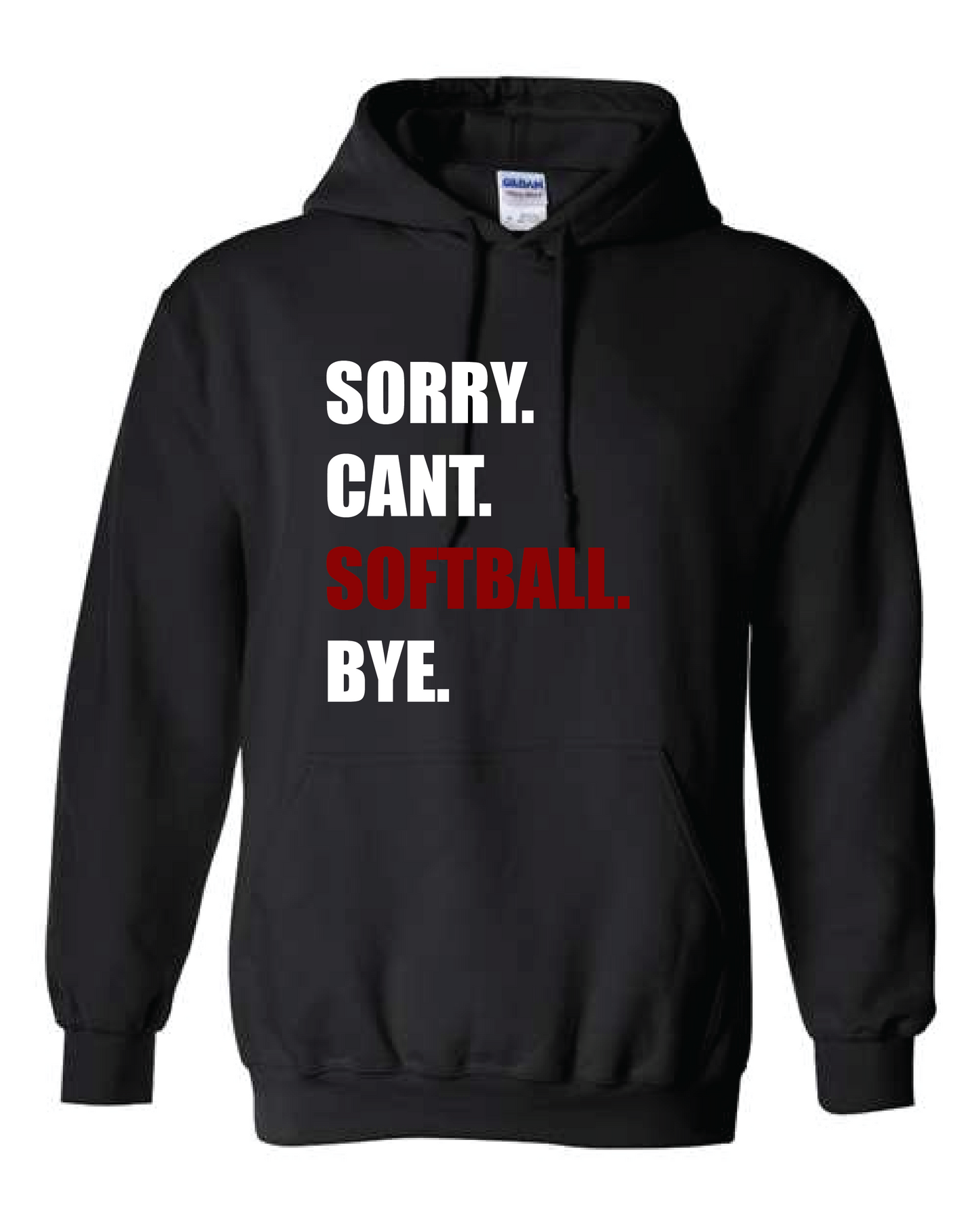 Nutley Softball Bye Hooded Sweatshirt Black