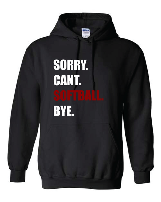 Nutley Softball Bye Hooded Sweatshirt Black