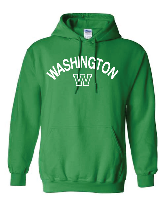 Washington Arc Logo Hooded Sweatshirt Green