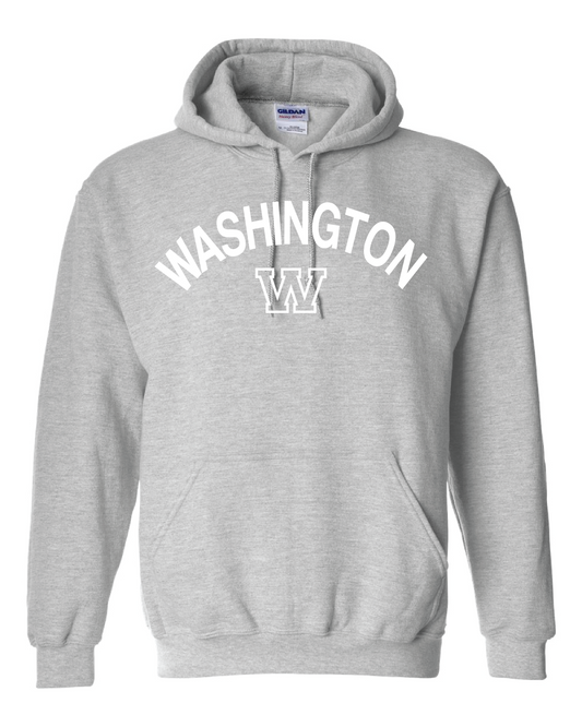 Washington Arc Logo Hooded Sweatshirt Grey
