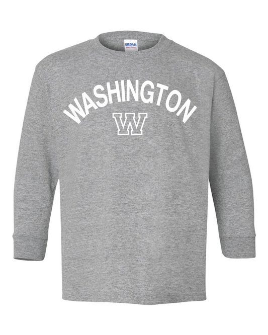 Washington Arc Logo L/S T-shirt Grey