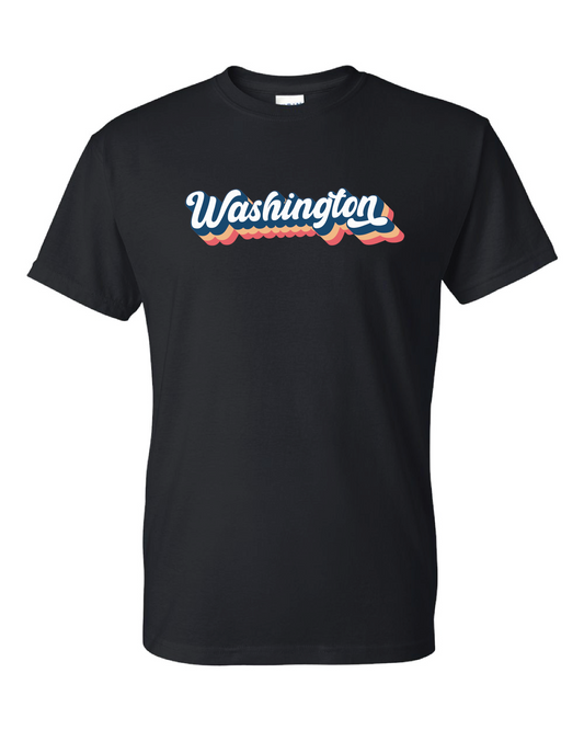 Washington Script Logo T-shirt Black