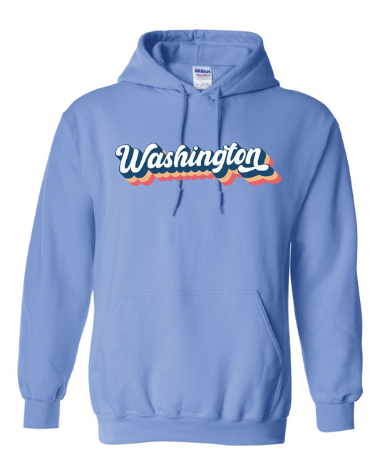 Washington Script Logo Hooded Sweatshirt Carolina