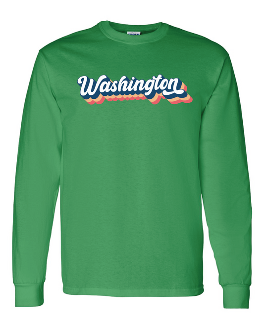Washington Script Logo L/S T-shirt Green