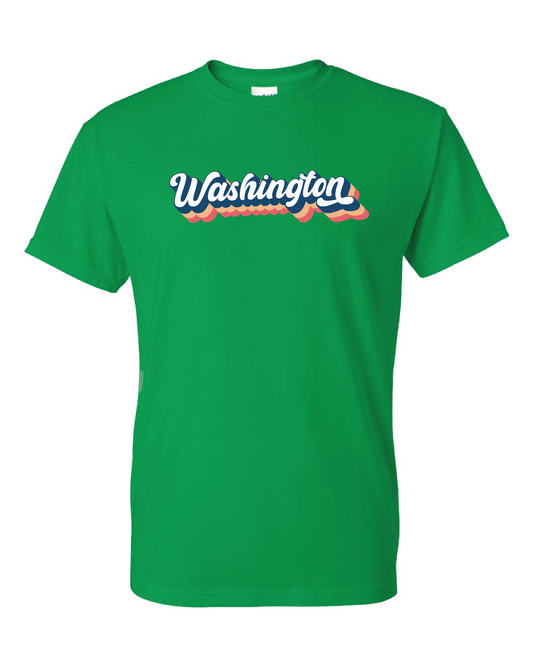 Washington Script Logo T-shirt Green