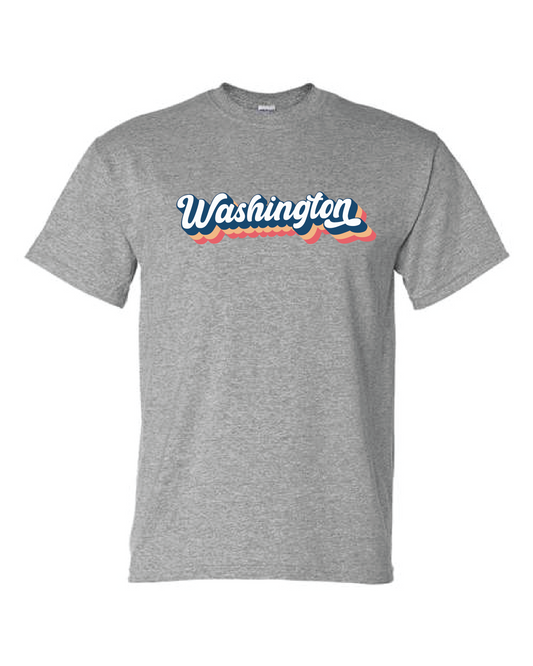 Washington Script Logo T-shirt Grey