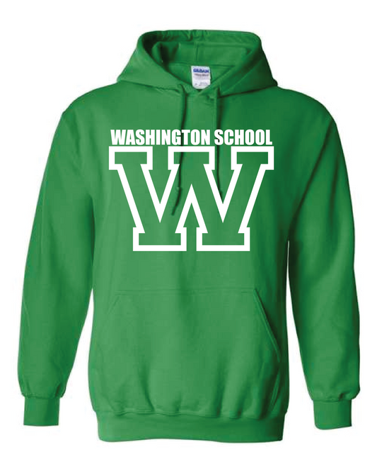 Washington W Logo Hooded Sweatshirt Green