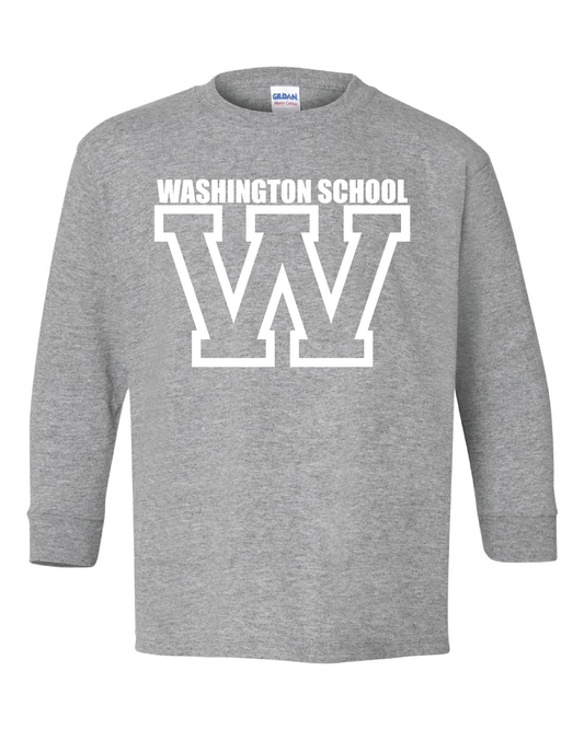 Washington W Logo L/S T-shirt Grey